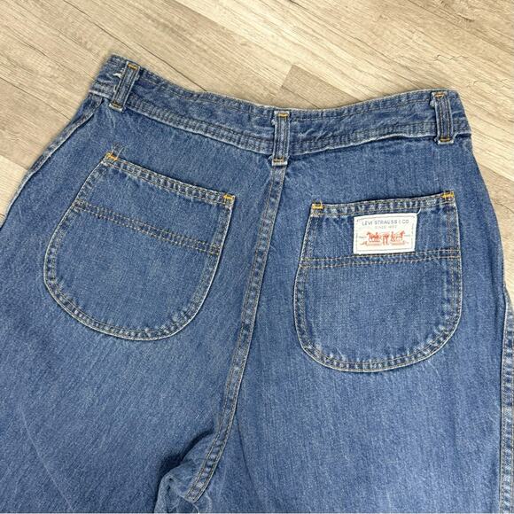30” Waist Vintage 70s Levi’s Wide Leg Jeans High Rise Flare Talon USA - Picture 8 of 10